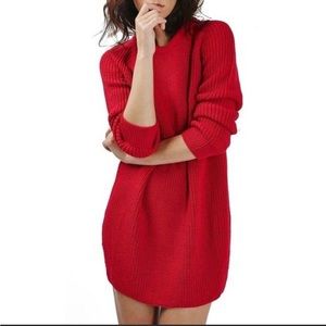 Topshop Red Knit Dress